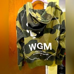 BAPE BUSY WORKS FULL ZIP HOODIE - (BROKEN ZIPPER)